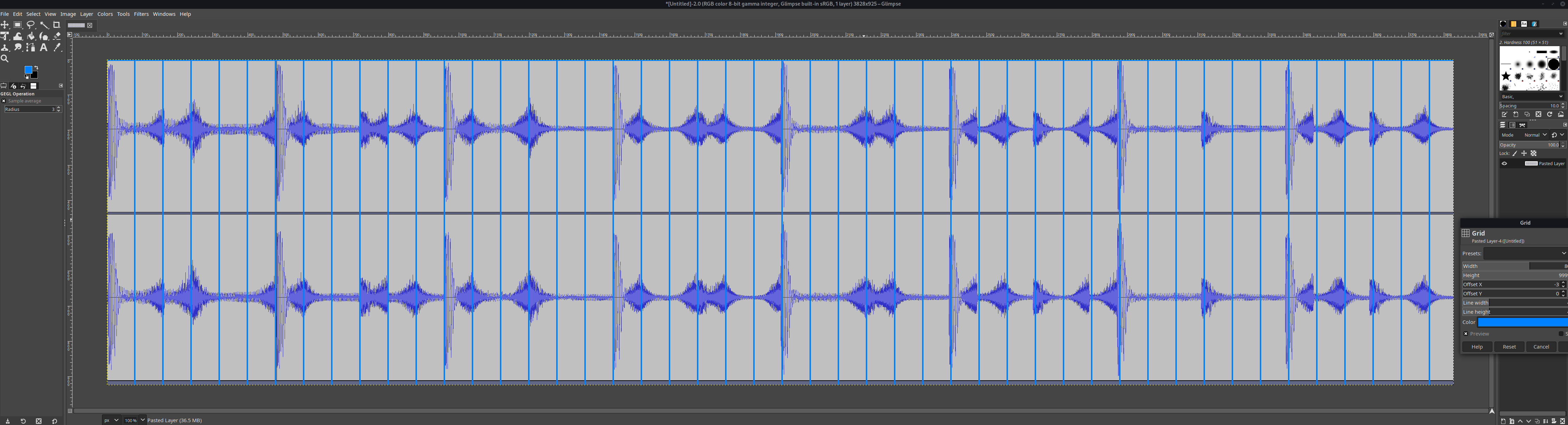 the image as described, now the encoded bits are slightly clearer