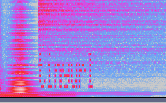 an audio spectrogram displaying the encoded word "tinyurl"